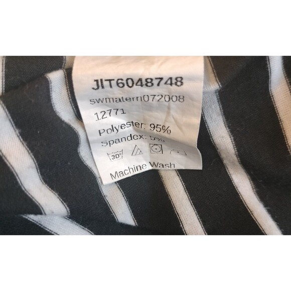 EUC! Shein Women's Black White Stripe Hooded Long Sleeve Pullover Dress.Size XL - Picture 7 of 7